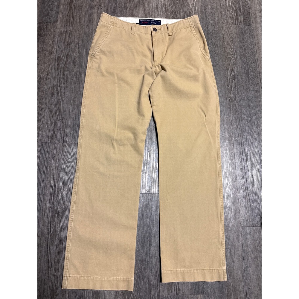 American Eagle Outfitters Relaxed Fit Khaki Chino Pants Mens 36x34 Tan Cotton